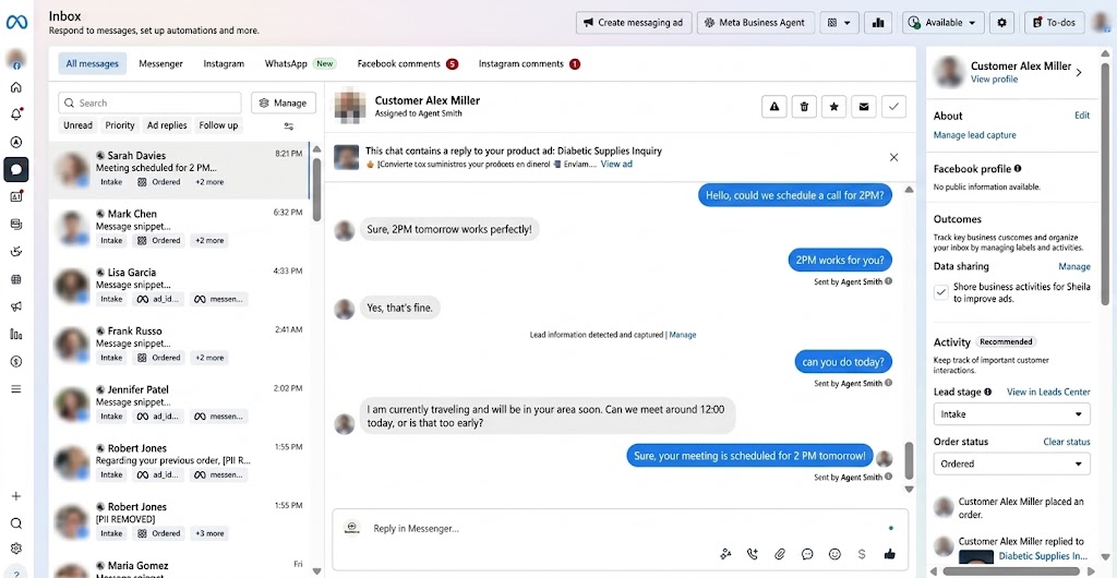 Overwhelmed Meta Business Inbox